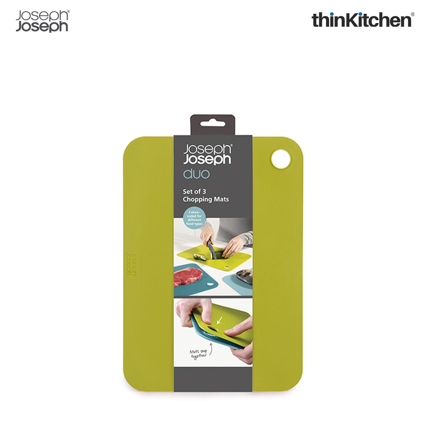 Joseph Joseph DUO Set of 3 chopping mats - multi-colour - 5