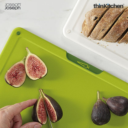 Joseph Joseph Folio Icon Plus 8-Piece Knife & Chopping Board Set | Stylish Chopping Board and Knife Set for Hygienic, Organised Prep