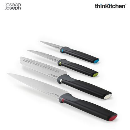 Joseph Joseph Folio Icon Plus 8-Piece Knife & Chopping Board Set | Stylish Chopping Board and Knife Set for Hygienic, Organised Prep