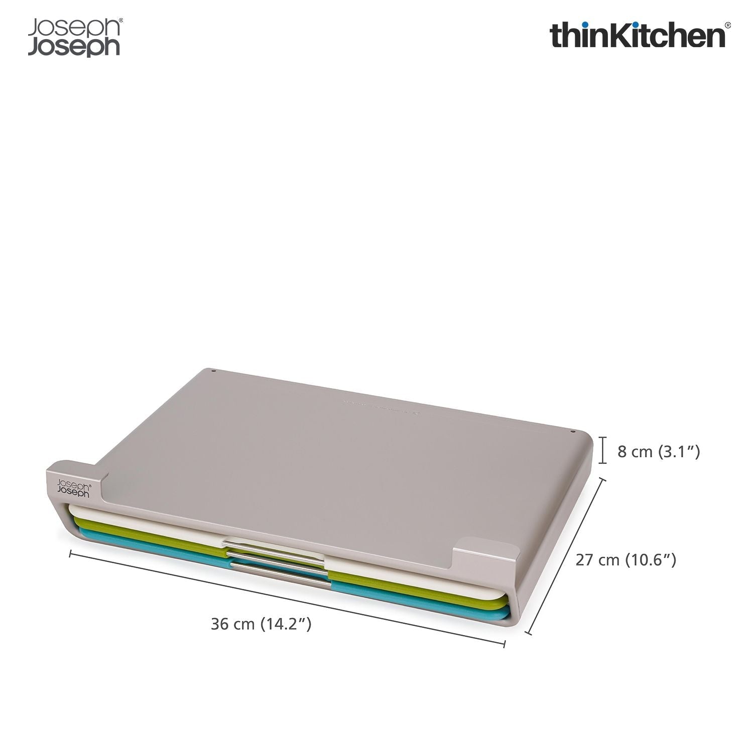 Joseph Joseph Folio™ Slim Large 3-piece Under-shelf Chopping Board Set - 6
