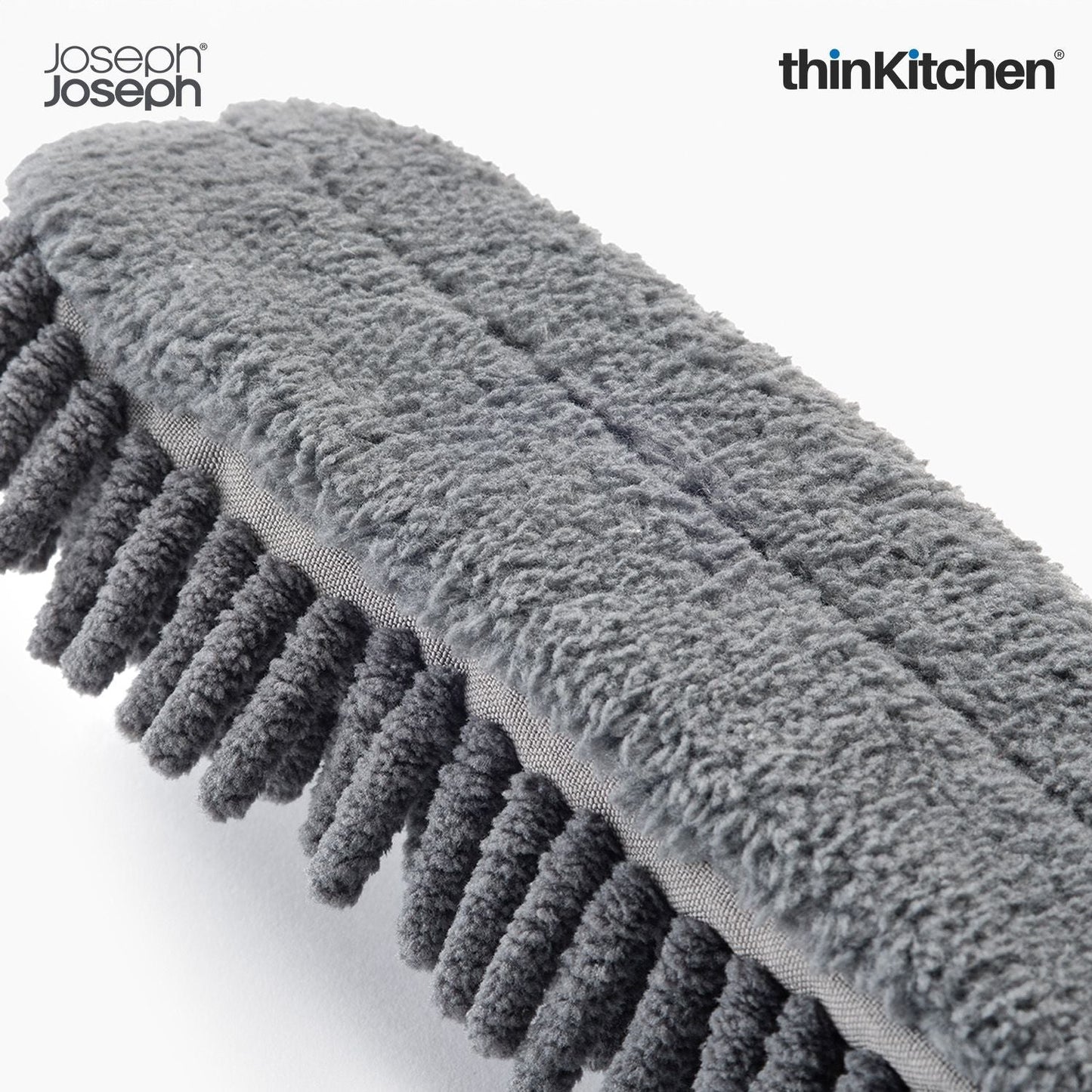 Joseph Joseph CleanTech 3-in-1 Duster with Storage Sheath and Duster Head Cleaning Tool, Light Stone