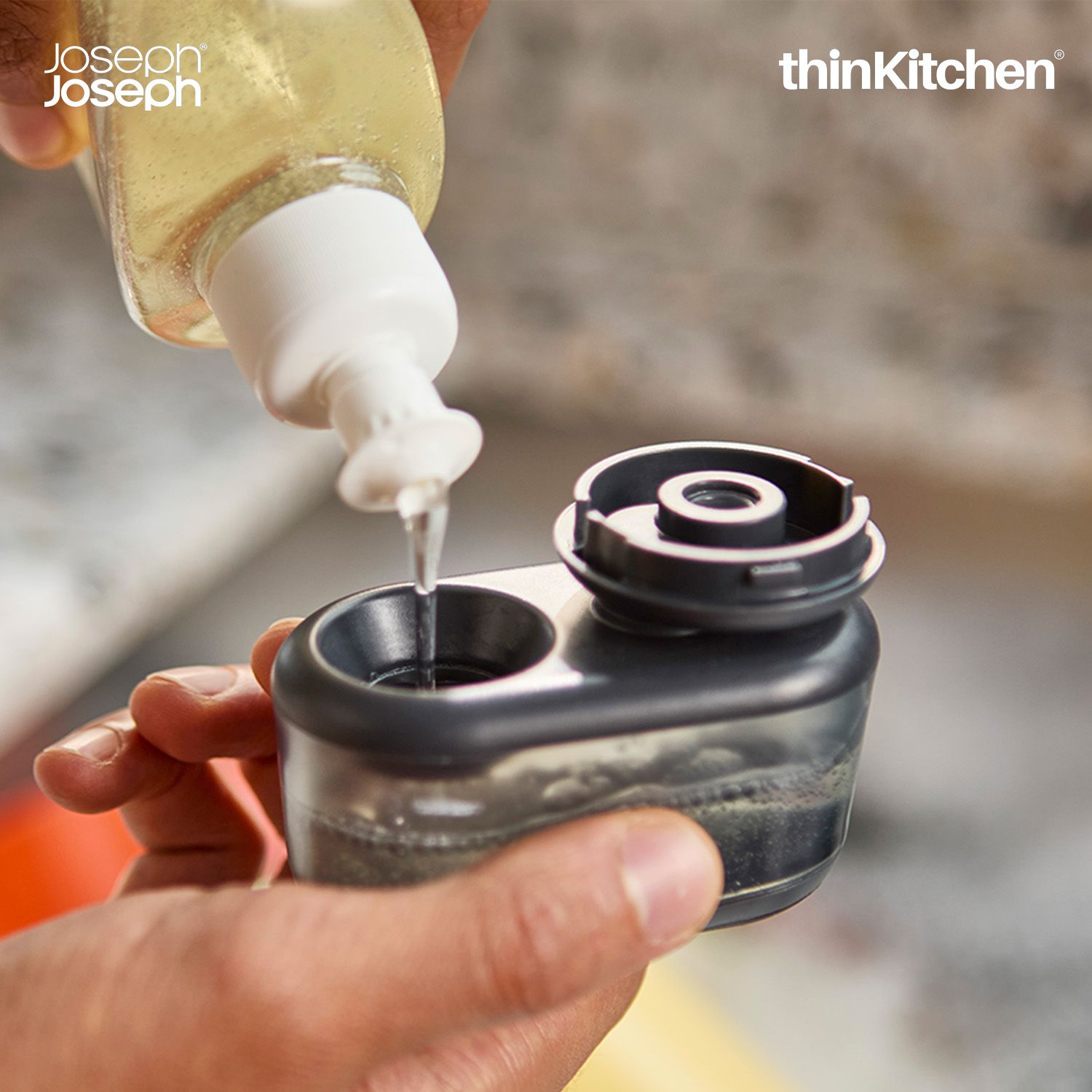 Joseph Joseph SinkTech Soap-disp palm brush with stand - 2