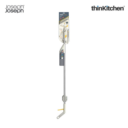 Joseph Joseph CleanTech 2-in-1 Spray Mop with Washable Microfibre Cleaning Pad, Spot-Cleaning Scrubber, Easy-Pull Trigger, Refillable Bottle, Light Stone