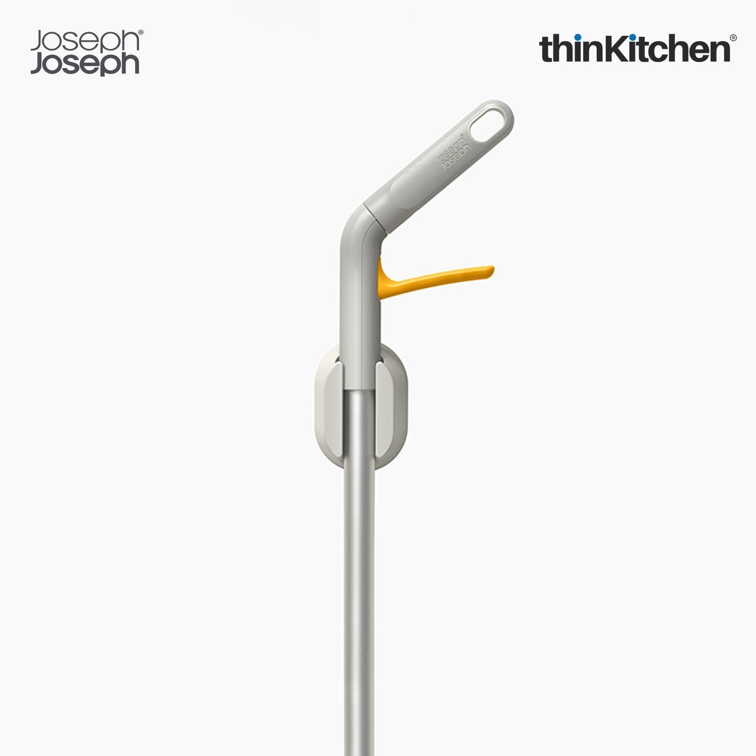 Joseph Joseph CleanTech 2-in-1 Spray Mop with Washable Microfibre Cleaning Pad, Spot-Cleaning Scrubber, Easy-Pull Trigger, Refillable Bottle, Light Stone - 8