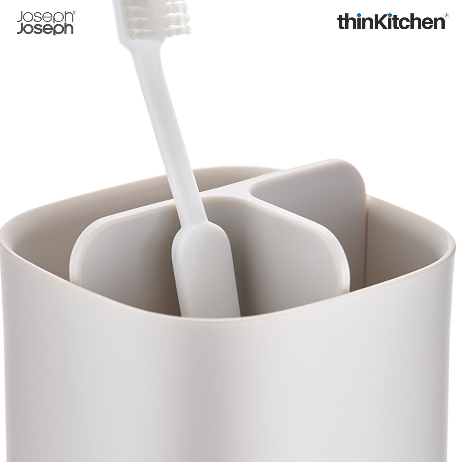 Joseph Joseph EasyStore Toothbrush Caddy Small - Ecru - 5