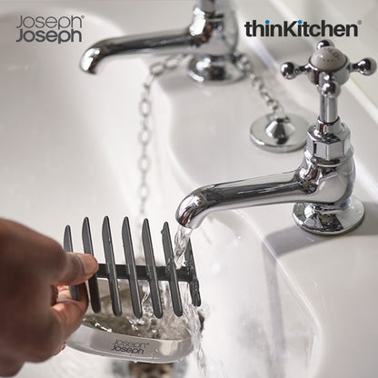 Joseph Joseph EasyStore Luxe Quick-drain Stainless-steel: Soap Dish x Toothbrush Caddy Combo set