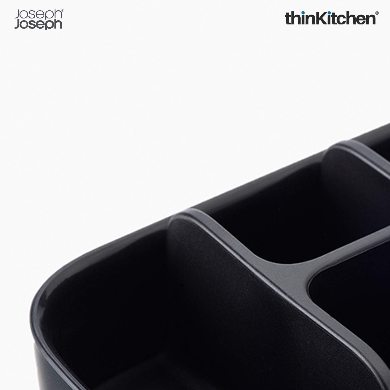 Joseph Joseph EasyStore Large Toothbrush Caddy with Matt Black Finish - 5