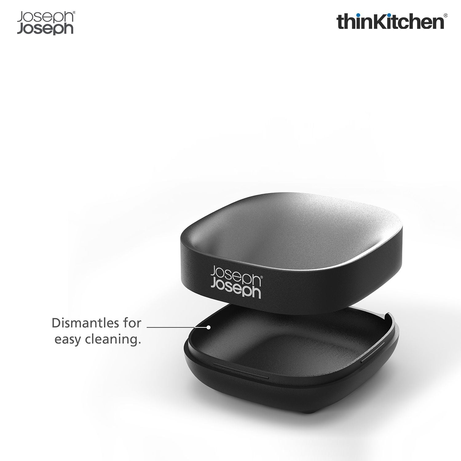 Joseph Joseph EasyStore Bathroom Caddy with Matt Black Finish - 1