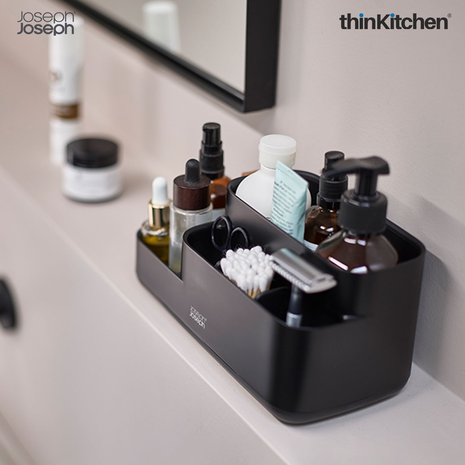 Joseph Joseph EasyStore Bathroom Caddy with Matt Black Finish - 6