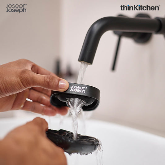 Joseph Joseph Slim Compact Soap Dish with Matt Black Finish