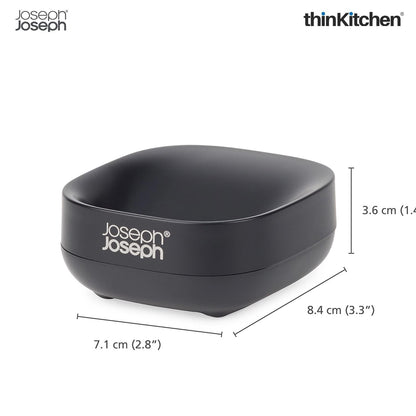 Joseph Joseph Slim Compact Soap Dish with Matt Black Finish