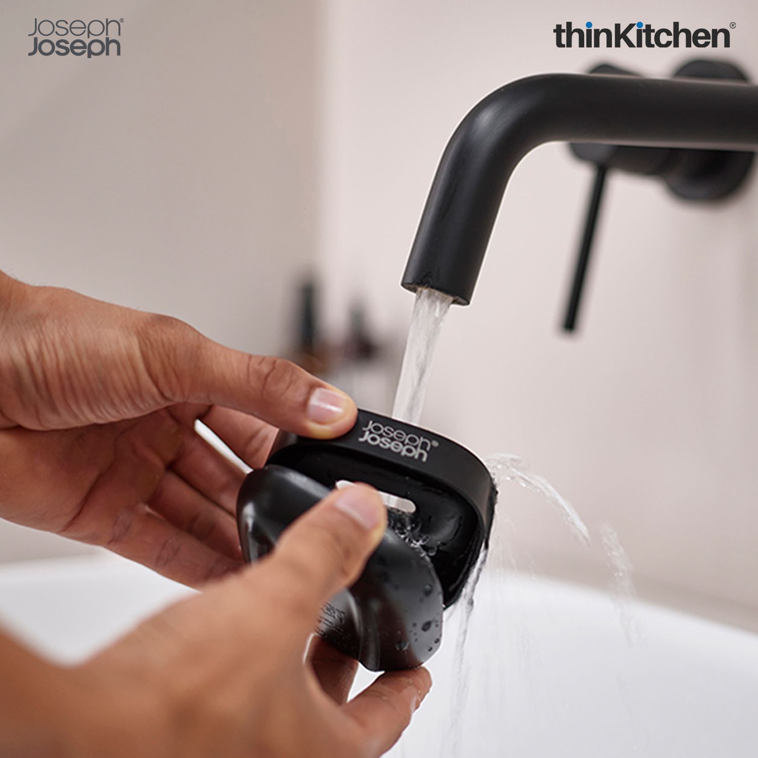 Joseph Joseph Slim Compact Soap Dish with Matt Black Finish - 2