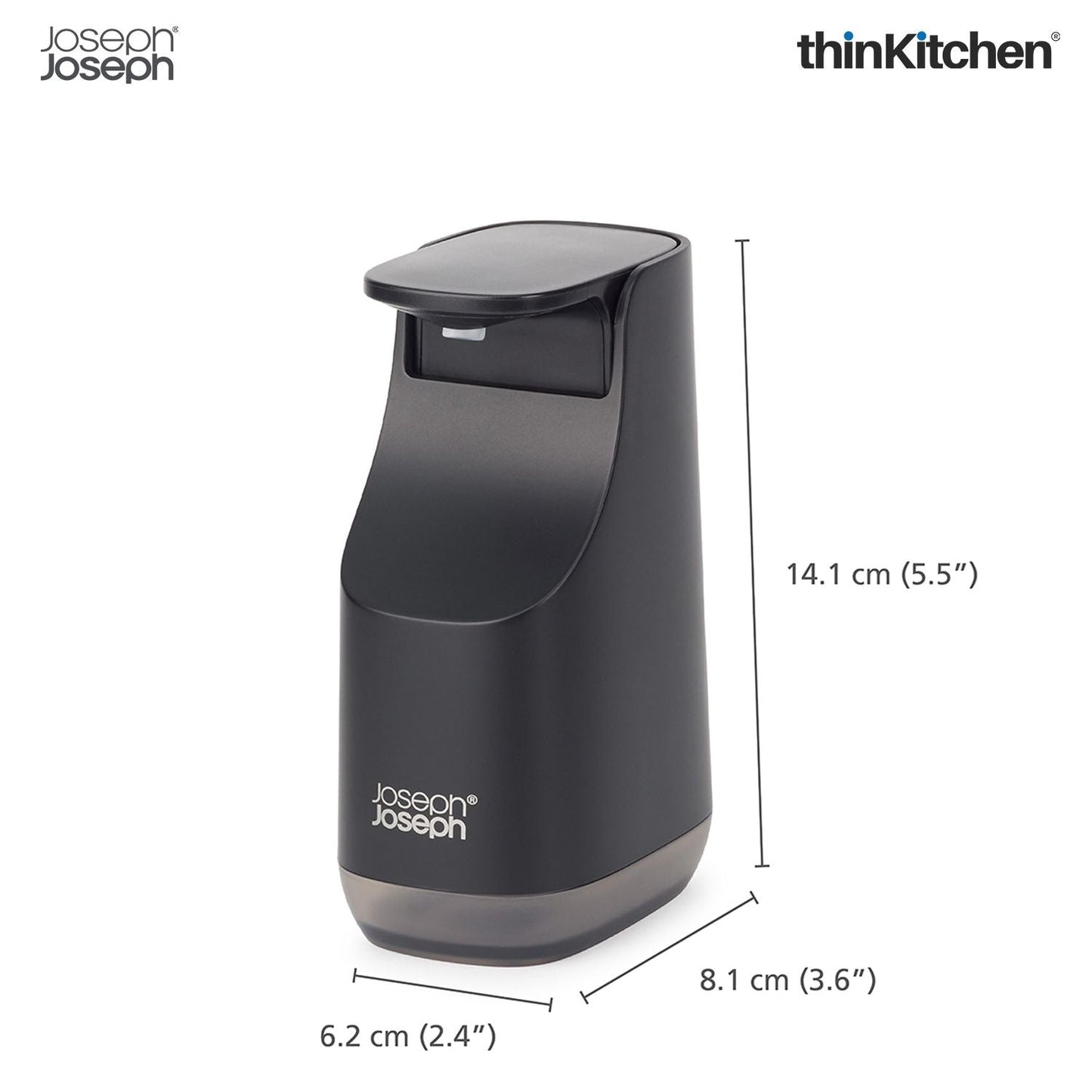 Joseph Joseph Slim Compact Soap Dish with Matt Black Finish