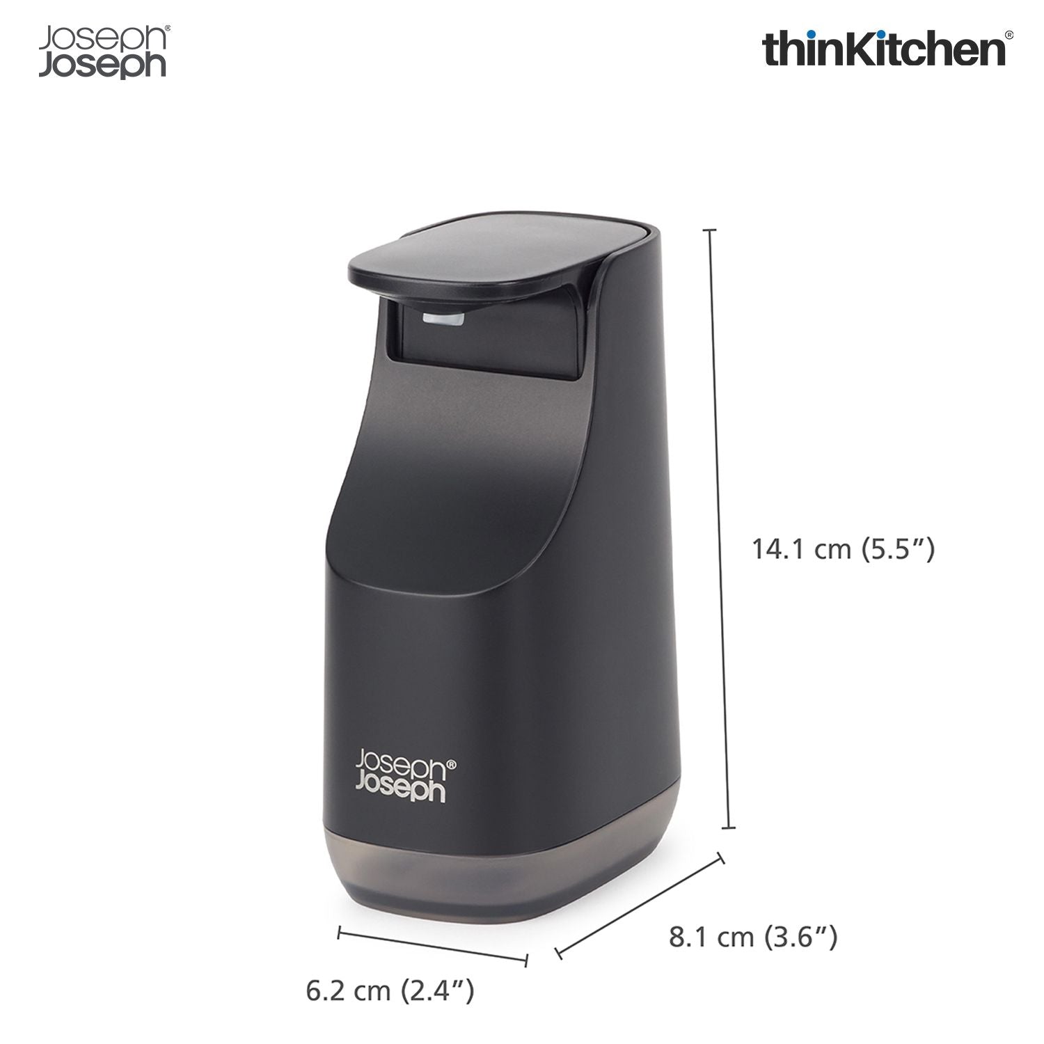 Joseph Joseph Slim Compact Soap Dish with Matt Black Finish - 4