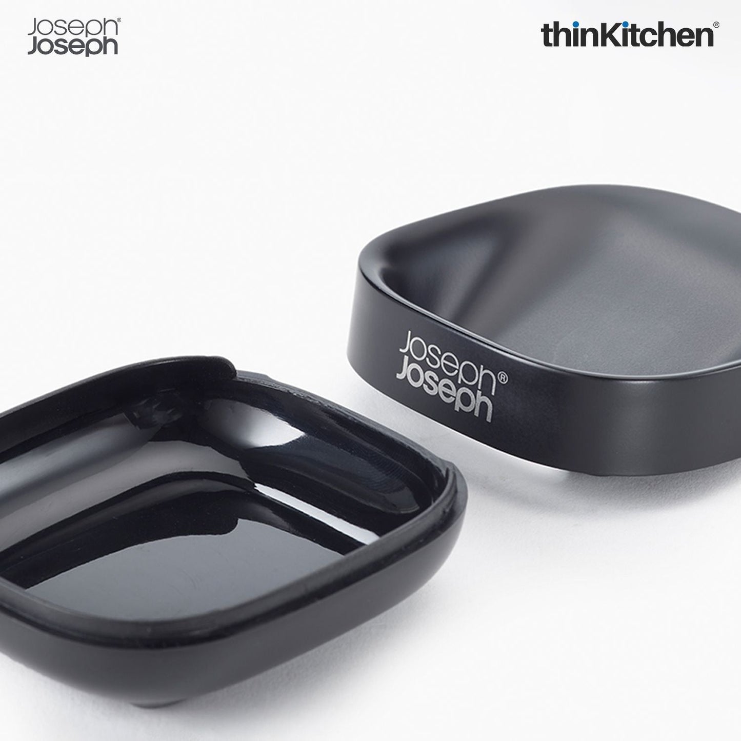 Joseph Joseph Slim Compact Soap Dish with Matt Black Finish