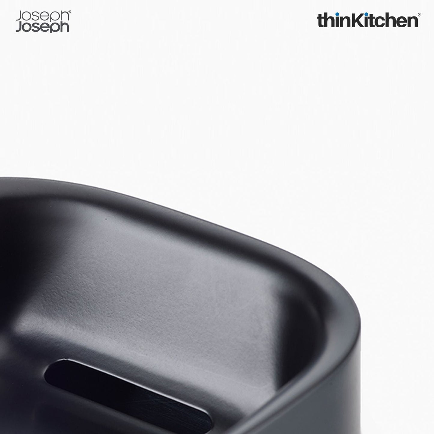 Joseph Joseph Slim Compact Soap Dish with Matt Black Finish