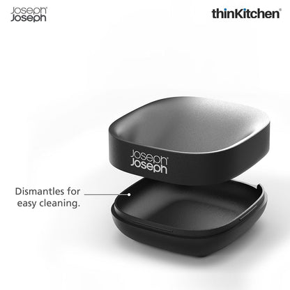 Joseph Joseph Slim Compact Soap Dish with Matt Black Finish