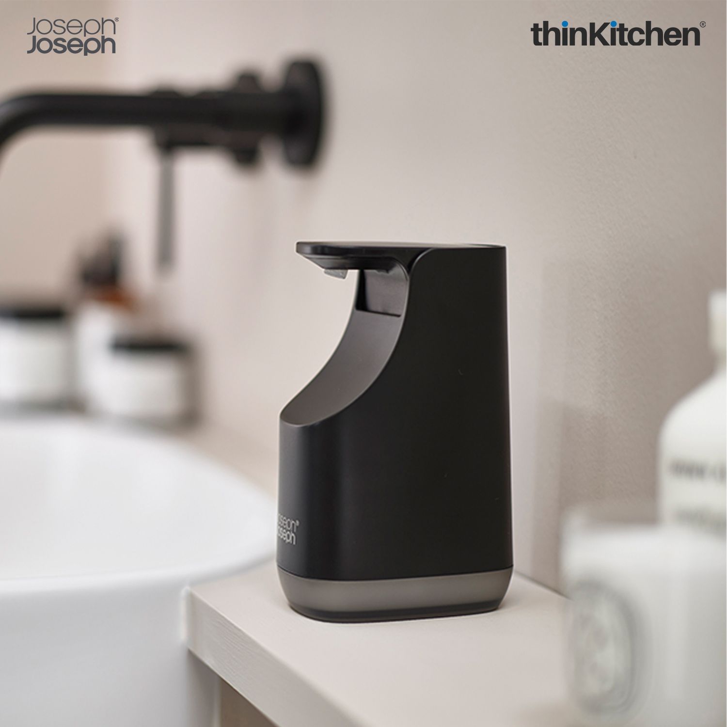 Joseph Joseph Slim Compact Soap Pump with Matt Black Finish - 3