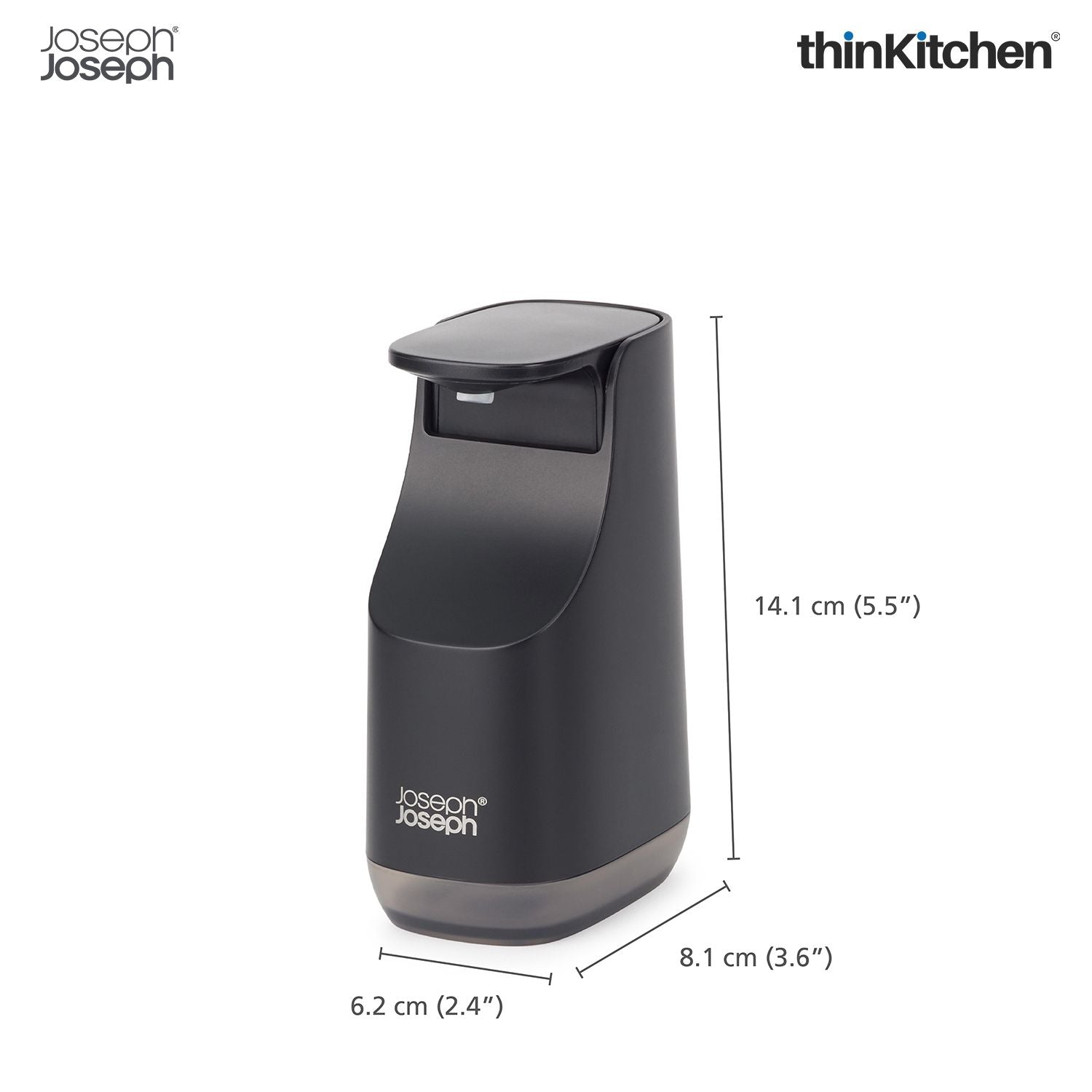 Joseph Joseph Slim Compact Soap Pump with Matt Black Finish - 6