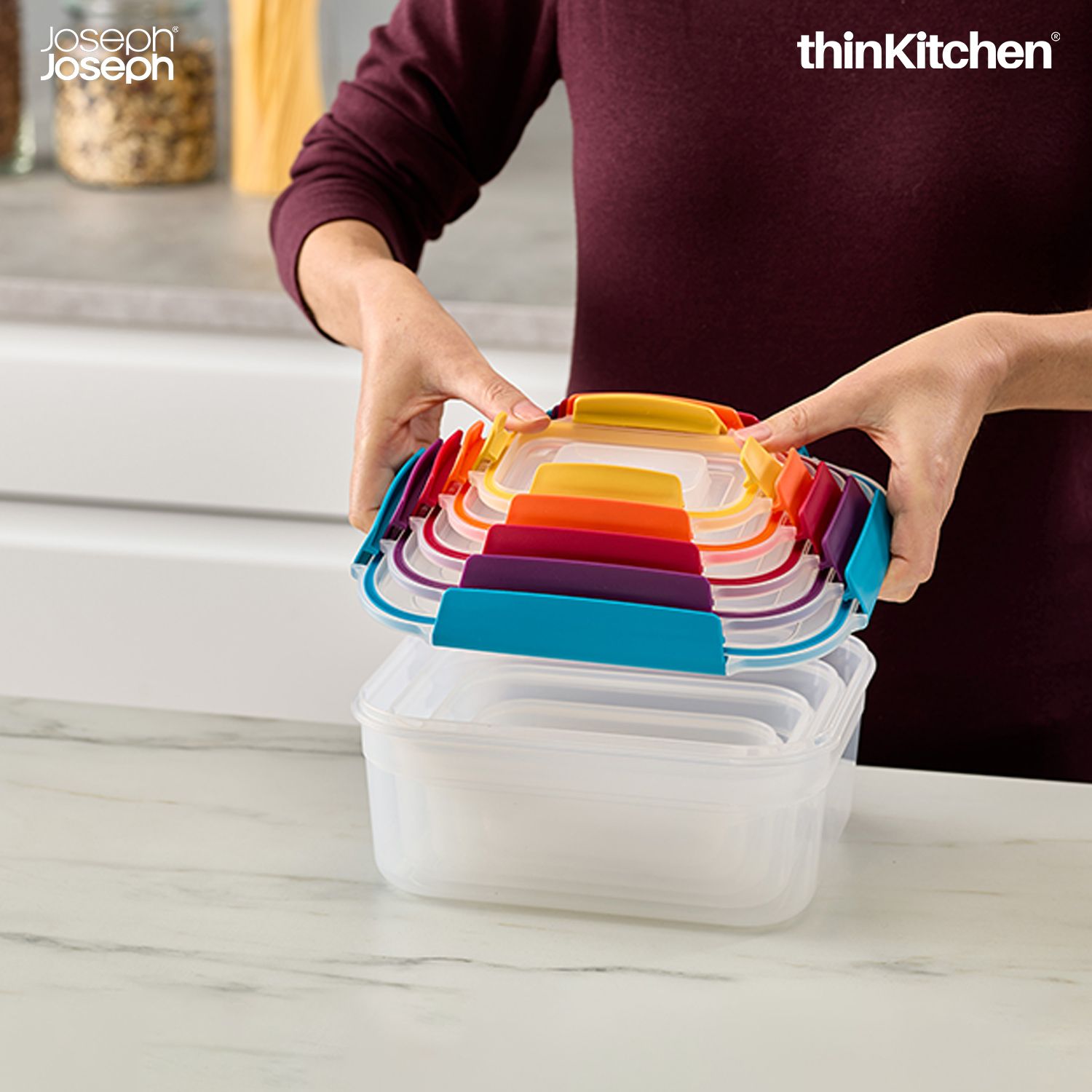Joseph Joseph Nestâ„¢ Lock Rectangular 5-piece multi-size storage  container set - 4