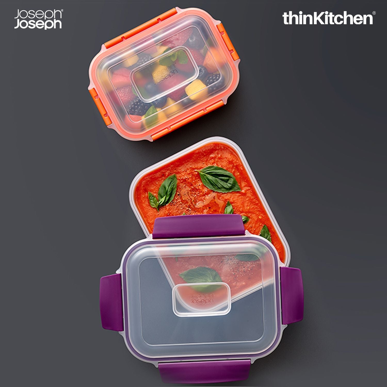 Joseph Joseph Nestâ„¢ Lock Rectangular 5-piece multi-size storage  container set - 5