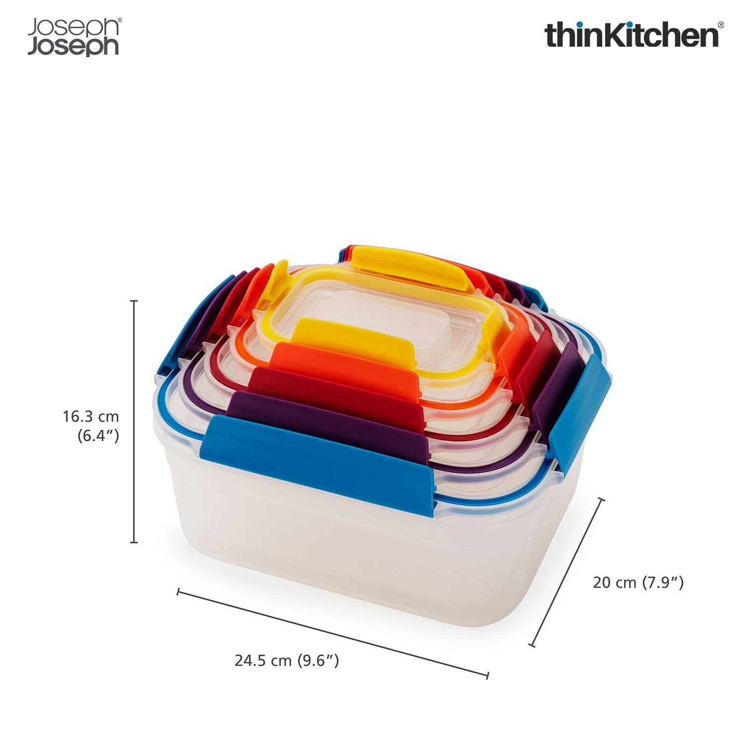 Joseph Joseph Nestâ„¢ Lock Rectangular 5-piece multi-size storage  container set - 9