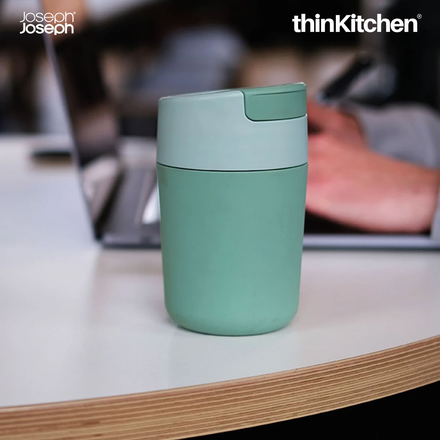 Joseph Joseph Hydration Sipp™ Travel Mug - 340 Ml (12 Fl. Oz) - Green - 2