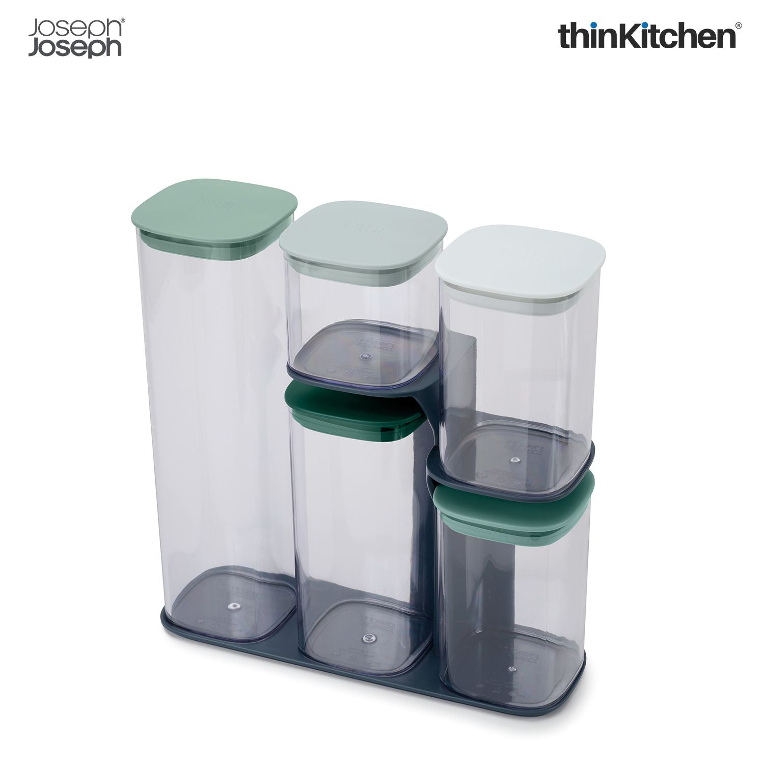 Joseph Joseph Podium™ 5-piece storage container set - Editions (Sage) - 4