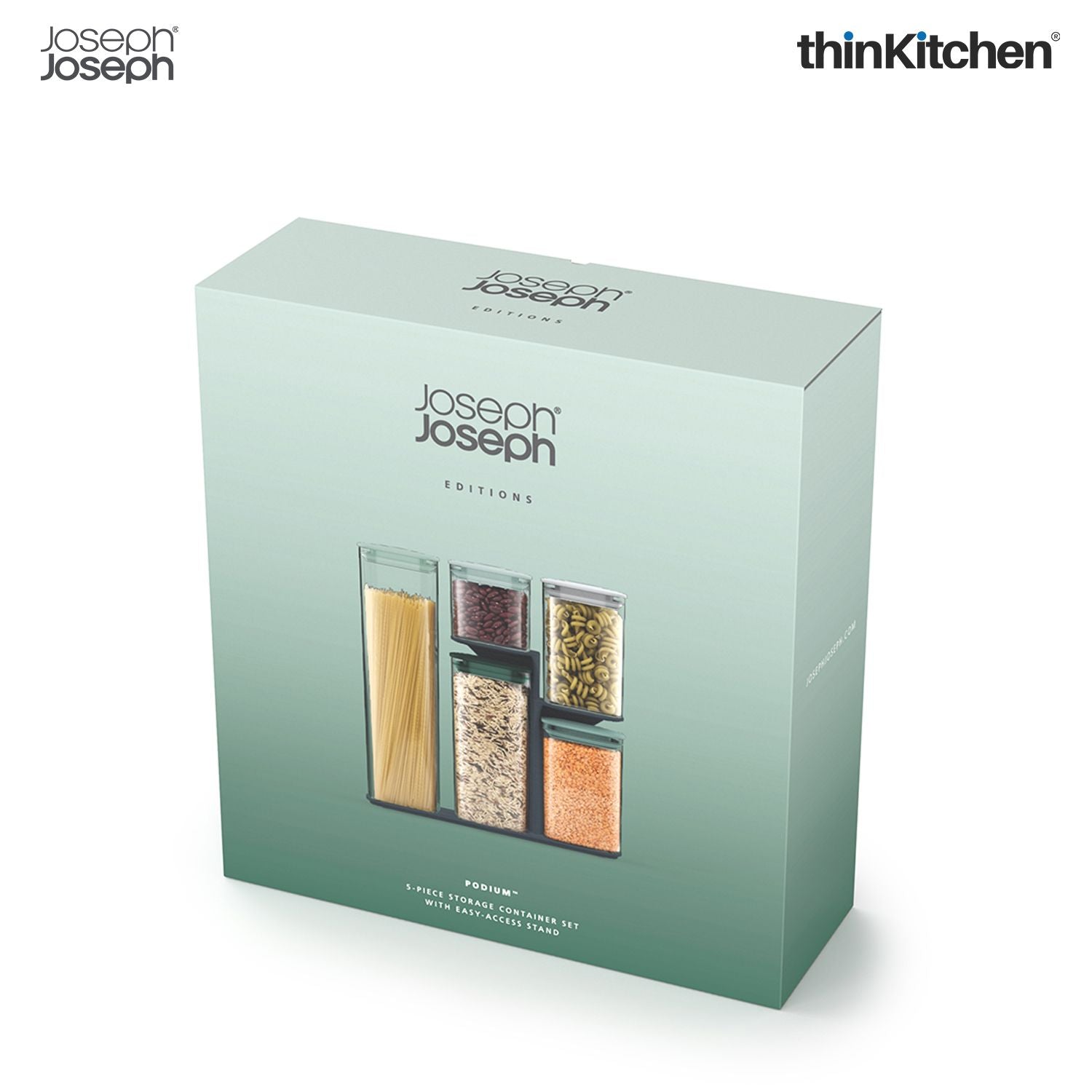 Joseph Joseph Podium™ 5-piece storage container set - Editions (Sage) - 6