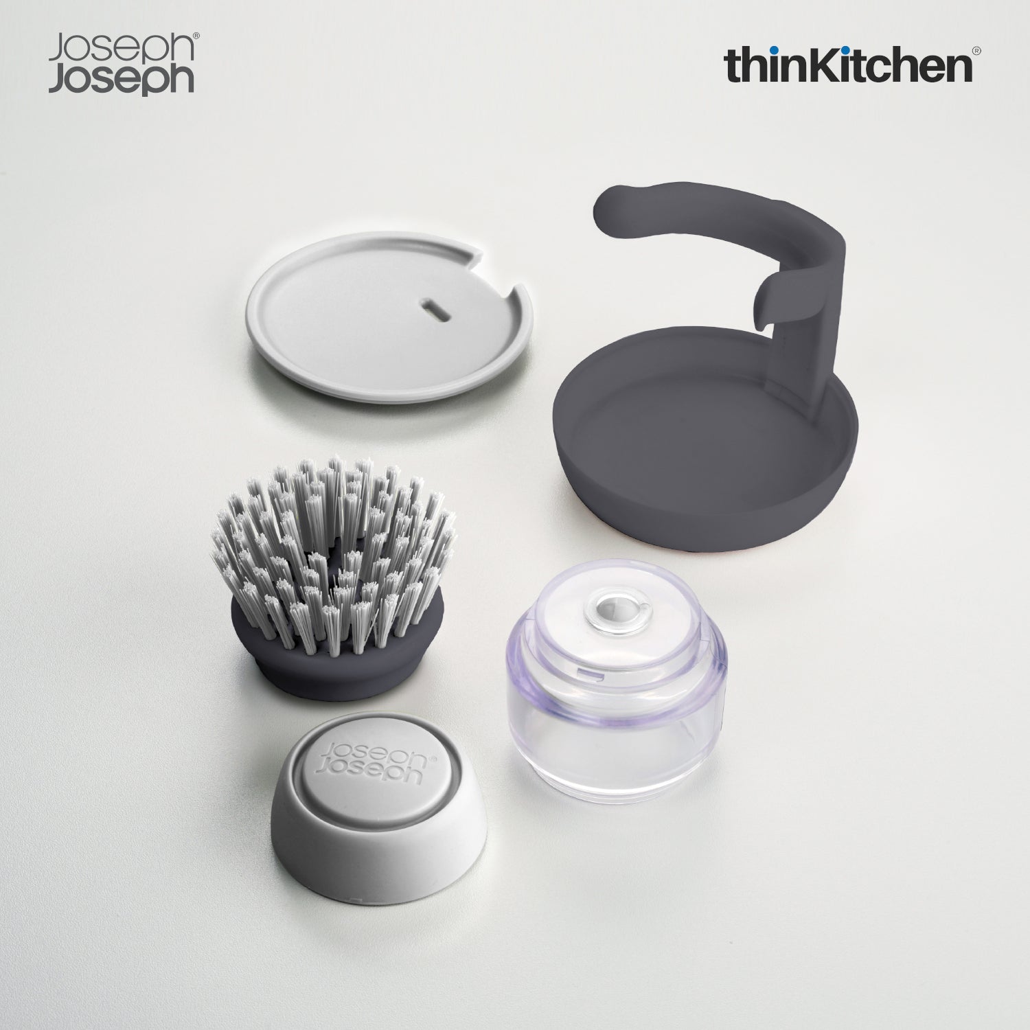 Joseph Joseph Palm Scrub Brush x Caddy Large Sink Tidier combo set - 6