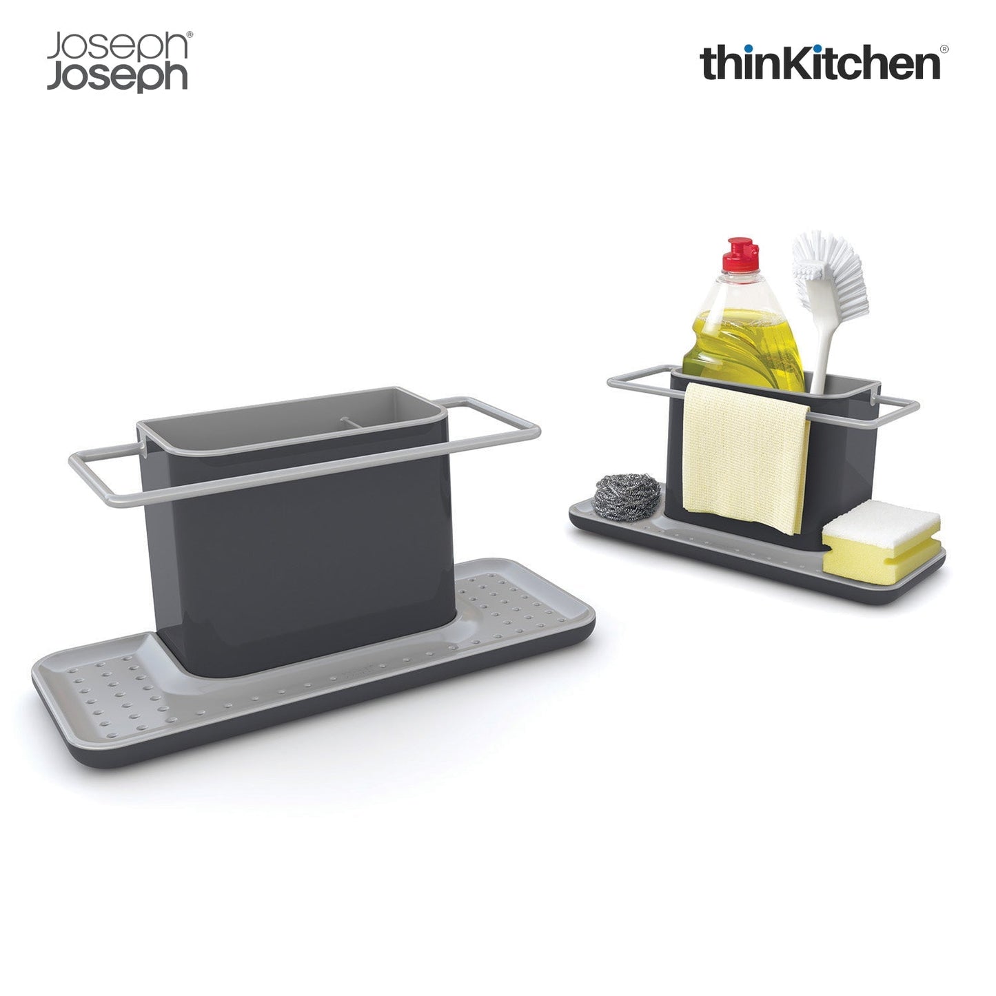 Joseph Joseph Palm Scrub Brush x Caddy Large Sink Tidier combo set