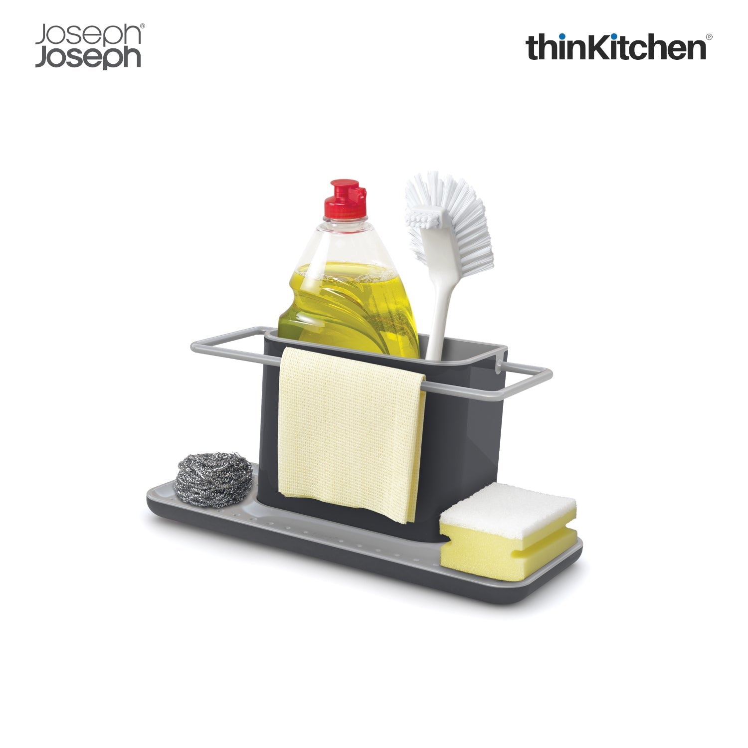 Joseph Joseph Palm Scrub Brush x Caddy Large Sink Tidier combo set - 10