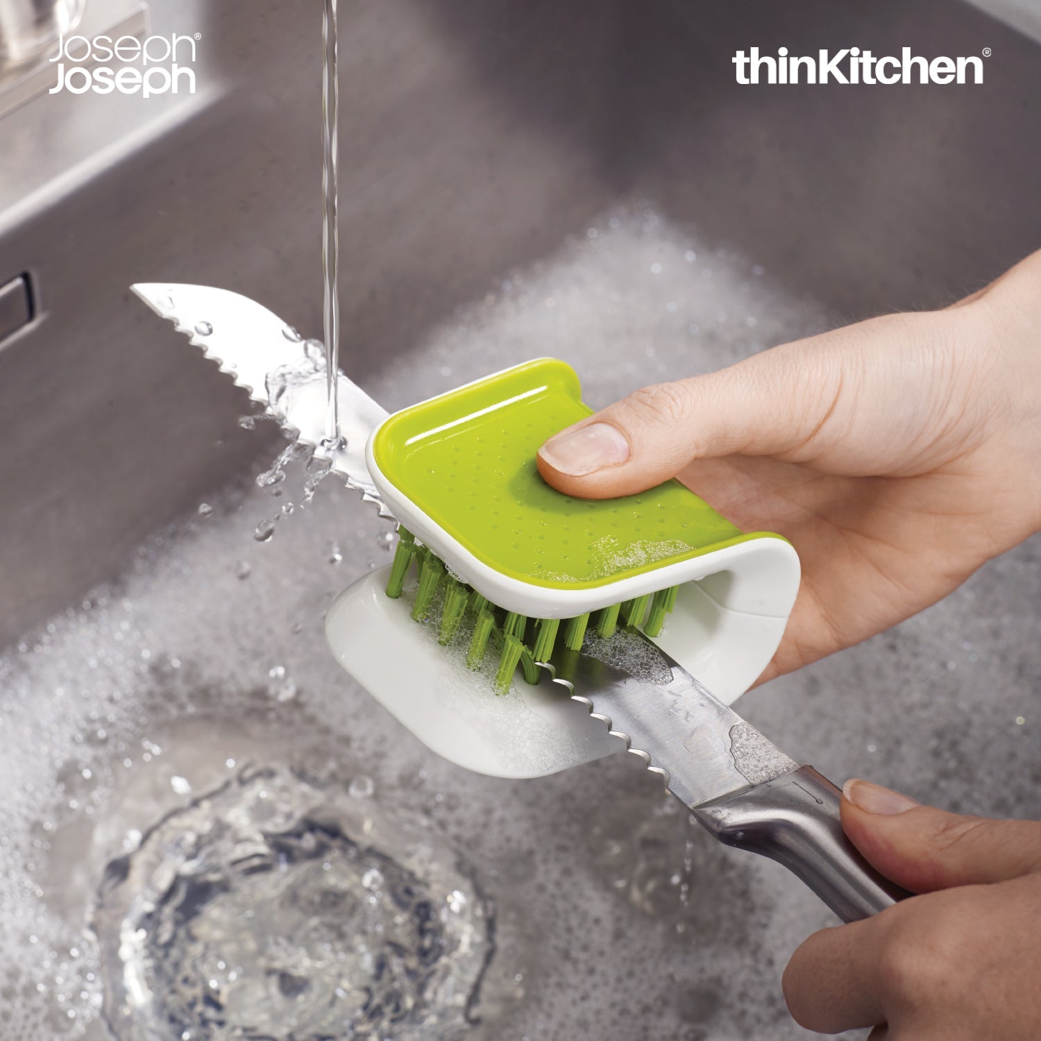 Joseph Joseph Bladebrush Knife Cleaner Green - 1