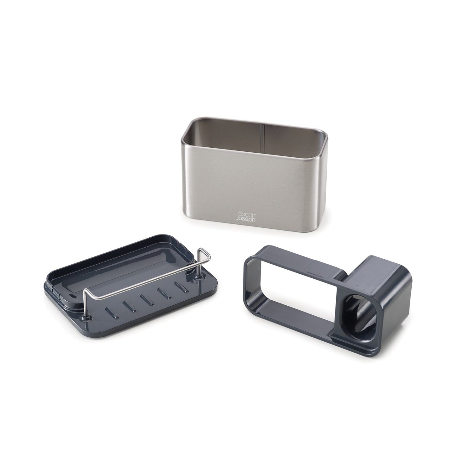 Joseph Joseph Extend Steel Dish Rack x Surface™ Large Sink Caddy  with Sponge Holder, Grey combo set