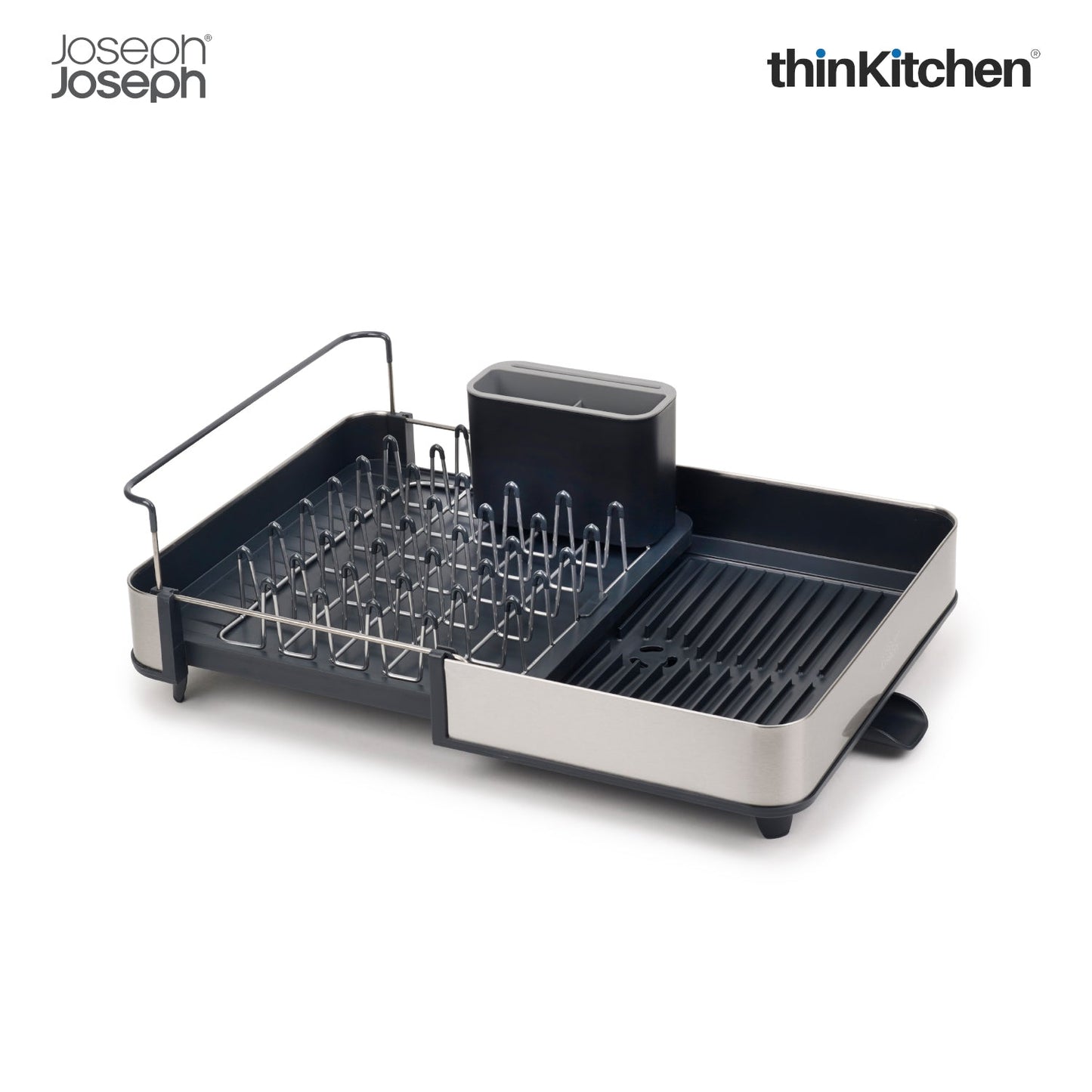 Joseph Joseph Extend Steel Dish Rack x Surface™ Large Sink Caddy  with Sponge Holder, Grey combo set