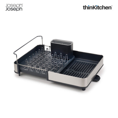 Joseph Joseph Extend Steel Dish Rack x Surface™ Large Sink Caddy  with Sponge Holder, Grey combo set