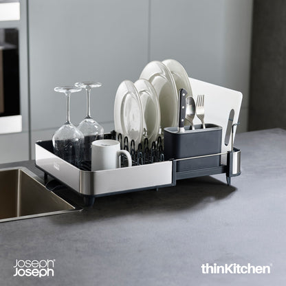 Joseph Joseph Extend Steel Dish Rack x Surface™ Large Sink Caddy  with Sponge Holder, Grey combo set