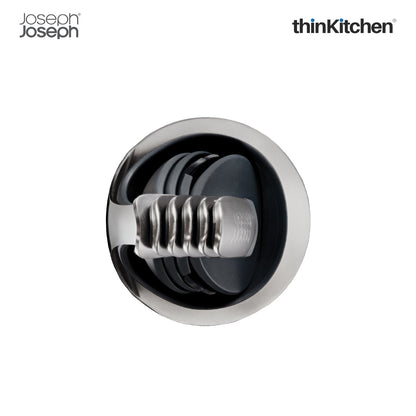 Joseph Joseph Nest 5-Piece Utensils Set with Magnetic Storage Stand – Grey | Premium Stacking Kitchen Tools with Heat-Resistant Nylon & Stainless-Steel Handles