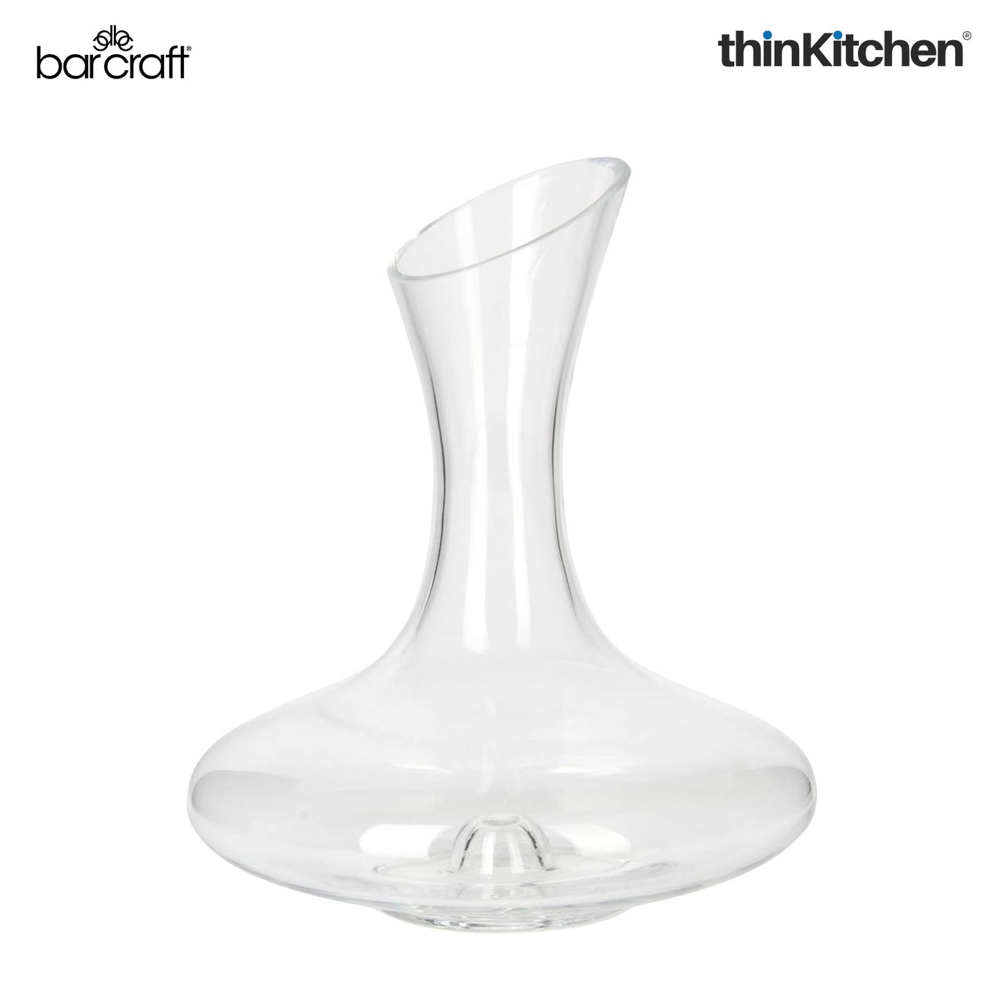 BarCraft Deluxe Glass Wine Decanter, 1.5 Litres, Gift Boxed