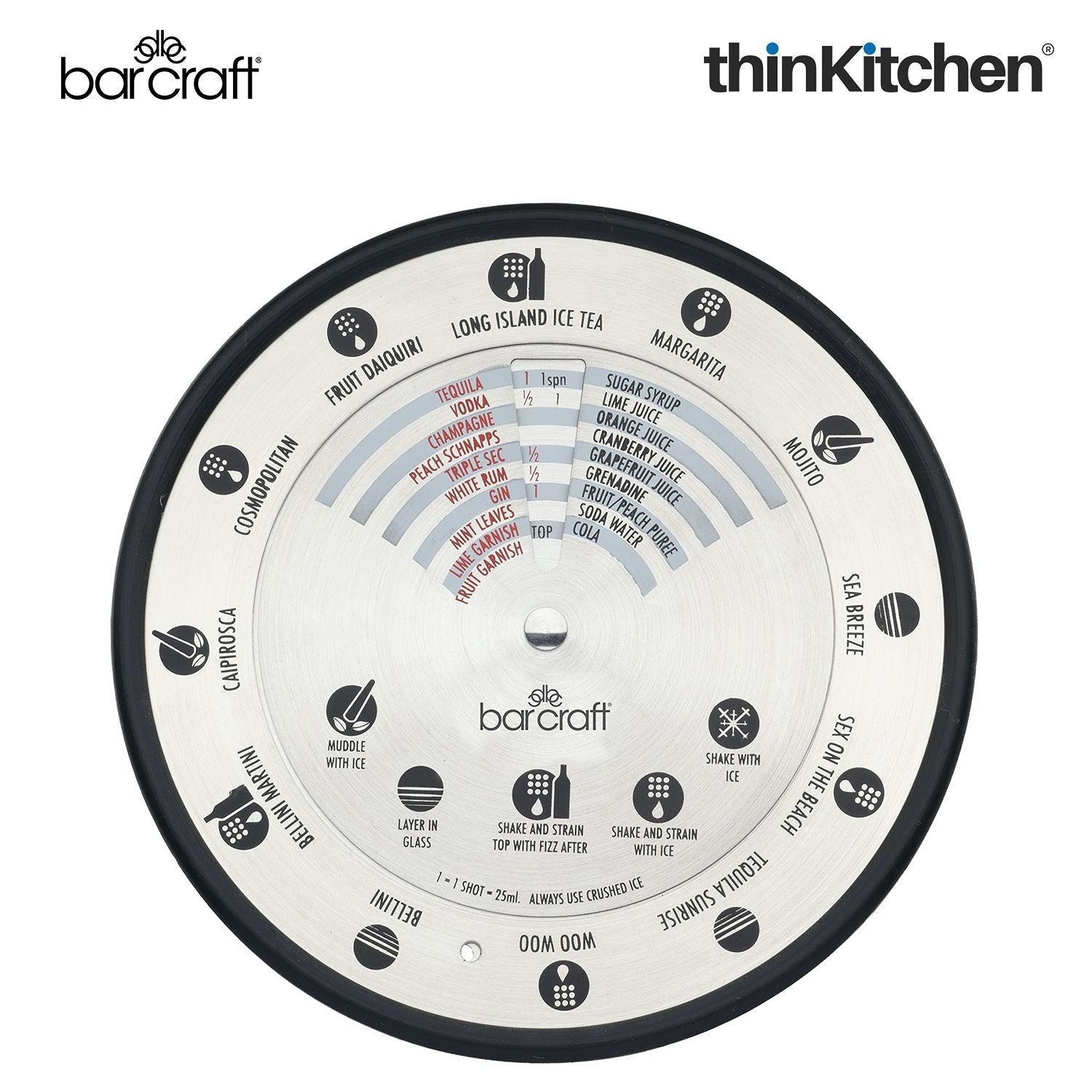 BarCraft Stainless Steel Cocktail Compass - 4