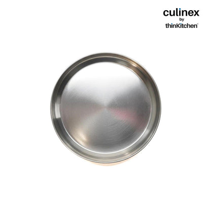 Culinex by thinKitchen Stainless Steel Round Cake Pan | Durable Baking Pan | Rust-Resistant & Easy to Clean | Ideal for Cakes, Desserts & More