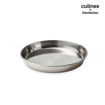 Culinex by thinKitchen Stainless Steel Round Cake Pan | Durable Baking Pan | Rust-Resistant & Easy to Clean | Ideal for Cakes, Desserts & More