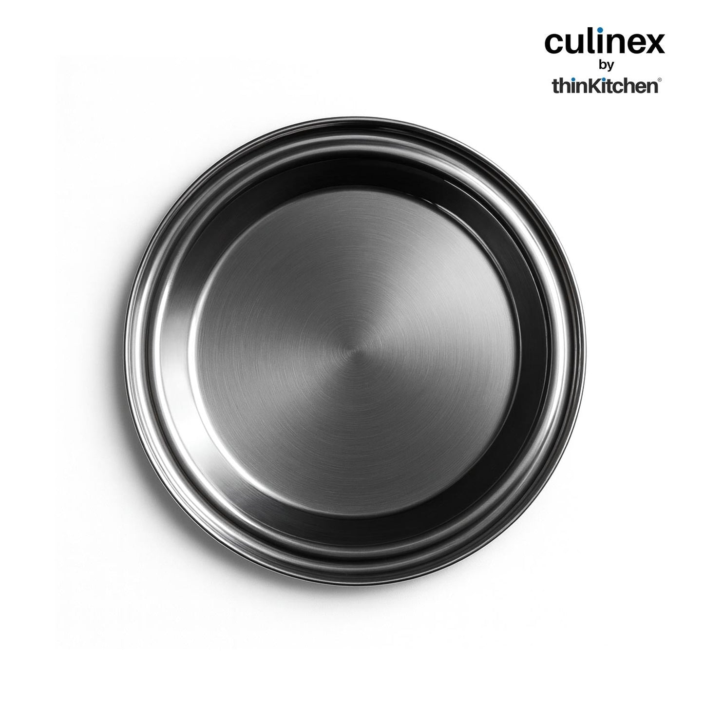 Culinex by thinKitchen Stainless Steel Pie Pan | Durable Round Baking Pan | Rust-Resistant & Easy to Clean | Ideal for Pies, Tarts, Quiches & More