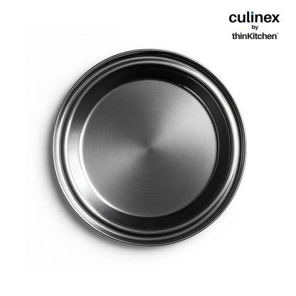 Culinex by thinKitchen Stainless Steel Pie Pan | Durable Round Baking Pan | Rust-Resistant & Easy to Clean | Ideal for Pies, Tarts, Quiches & More