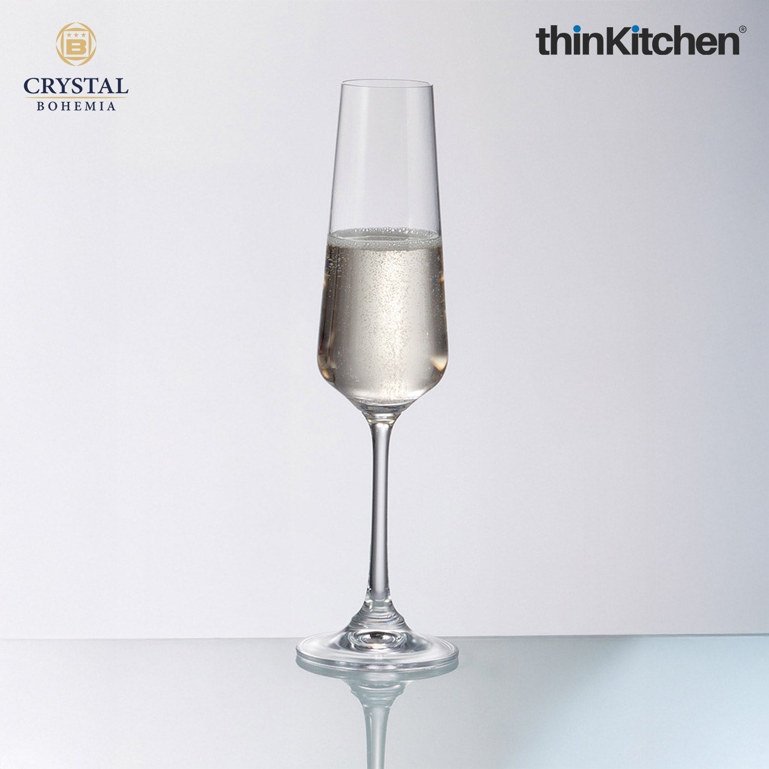 Crystal Bohemia CORVUS Champagne Flute Glasses, 160 ml, Set of 6 – Premium International Crystal Glassware | Luxury Stemware | Made in Czech Republic - 3
