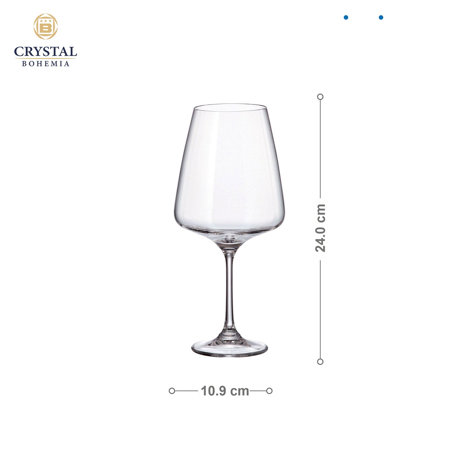 Crystal Bohemia CORVUS Red Wine Glass | 750 ml | Set of 6 | Luxury Czech Crystal Glassware | Premium International Stemware for Wine Connoisseurs | Made in Czech Republic - 4