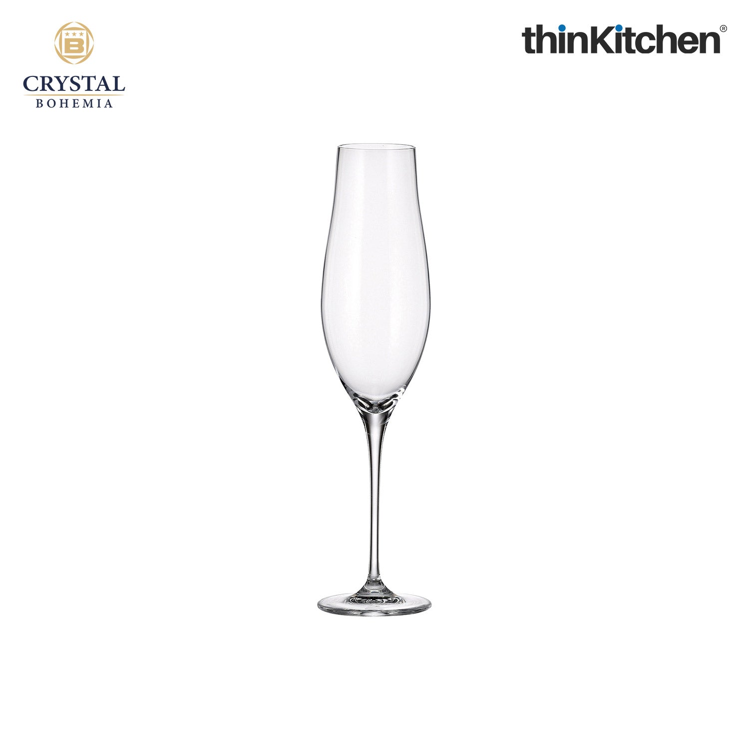 Crystal Bohemia LIMOSA Champagne Flute | 200 ml | Set of 6 | Premium Czech Crystal Glass | Elegant Sparkling Wine Glass | International Design | Made in Czech Republic - 3