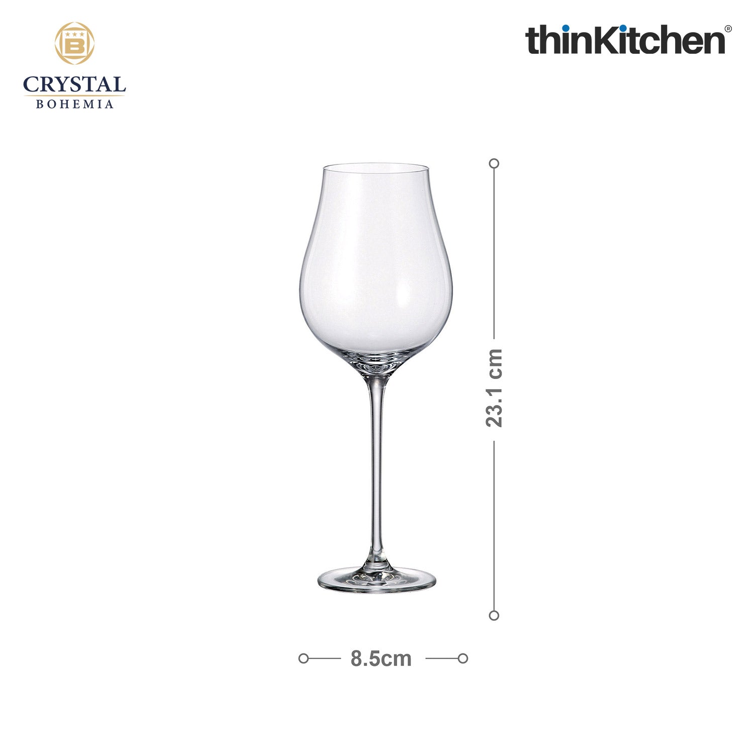 Crystal Bohemia Limosa Premium White Wine Glass Set | 400 ml, Set of 6 | Luxury Stemware from Czech Republic | International Crystal Barware - 4