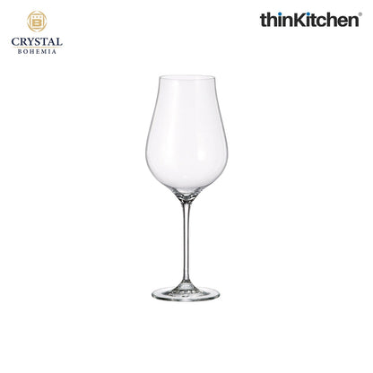Crystal Bohemia Premium Red Wine Glass – LIMOSA – 650 ml, Set of 6 | International Crystalware | Luxury Stemware | Made in Czech Republic