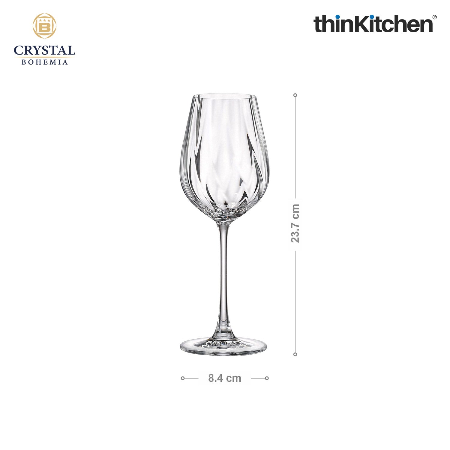Crystal Bohemia Premium White Wine Glass – CORA – 400 ml, Set of 6 | International Crystalware | Elegant Stemware | Made in Czech Republic - 4